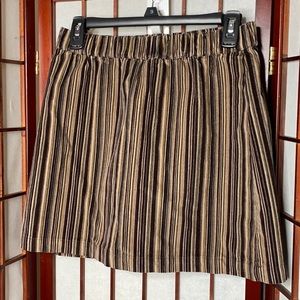 American eagle brown stripe Corduroy skirt